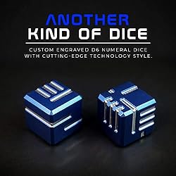 AKO DICE I - Blue - Custom Metal dice Version 1 by