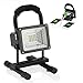 LED Portable Lights - Vaincre Spotlights Work Lights with Magnet Base - 15W 24 LED Built-in Rechargeable Lithium Batteries with USB Ports to Charge Mobile Devices (Black)