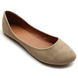 Ollio Womens Shoe Ballet Light Faux Suede Low Heels Flat