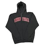 Ohio State Buckeyes Zip Up Hooded Sweatshirt Charcoal