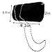 FASHIONROAD Evening Clutch, Vintage Velvet Envelope Clutch Purses For Women, Retro Handbags For Wedding And Party Black