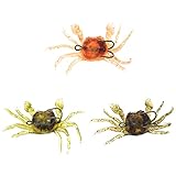 LIOOBO 3pcs Artificial Fishing Lure Baits Soft Crab