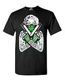 Marilyn Monroe Bandana Weed Pattern T-shirt Weed Smoker Shirts Medium Black