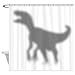 Diuangfoong Dinosaur Velociraptor Silhouette Shower Curtain 72