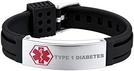 Medical Alert Bracelet for Men/Women/Kids,Diabetes/Epilesy/Autism Awareness/Blood Thinner/Peacemaker Medical Emergency ID Bracelet, Custom Silicon/Stainless Steel Medical Jewelry
