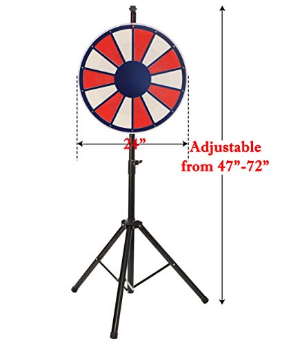 SPRAWL 24" 14 Slot Spinning Game Color Prize Wheel Folding Fortune Party Game