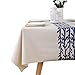 LEEVAN Heavy Weight Vinyl Rectangle Table Cover Wipe Clean PVC Tablecloth Oil-Proof/Waterproof Stain-Resistant-54 x 108 Inch(Rattan)