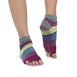 Gaiam Grippy Toeless Yoga Socks for Extra Grip in