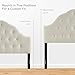 Modway Sovereign Tufted Button Linen Fabric Upholstered King Headboard in Ivory