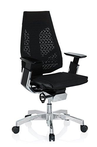 HJH-Office-652601-Sedia-Executive-Genidia-Tessuto-di-Rete-Nero-Sedia-da-Ufficio-Alta-Gama-ergonomico