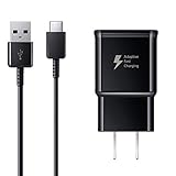 Samsung Galaxy S8 Charger! Adaptive Fast Charger Type-C Cable {Wall Charger + Car Charger + 2 Cables} True Digital Adaptive Fast Charging uses dual voltages for up to 50% faster charging!