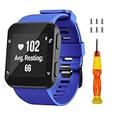 ANCOOL Compatible with Forerunner 35 Bands Soft Silicone Watch Band Sport Strap Replacement for Forerunner 35 Smartwatch (Royal Blue)