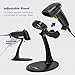 HooToo Barcode Scanner USB Barcode Scanner for Computer, Wired Barcode Scanner with Stand, Fast and Precise Auto Scan Support Windows/Mac Os/Android System, Work with Excel and Other Common Software