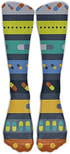 XHXmae Pills Capsules Below High Socks Suits Women &amp; Men Athletic Sports Socks Stocking