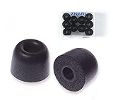 ZNARI Earbud Foam Tips - T500 - 5 Pairs - Large Black