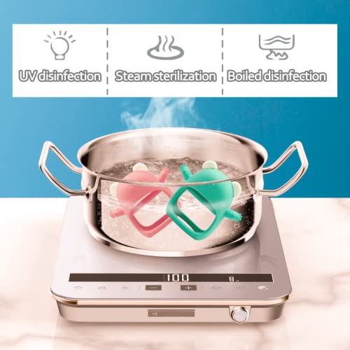 Towwi Baby Wrapped Wrist Teething Toys for Babies 0-6 and 6-12 Months Toddler,Bear Chew Toys for Teething and Never Drop Design,Washable Infant Teething Toy for New Born