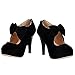 ENMAYER Womens Fashion Knots High Heels Platform Pumps