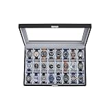 SONGMICS Watch Box, 24-Slot Watch Case, Lockable