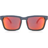 SPY Optic Helm Tech, Full Cover Square Sunglasses, Color and Contrast Enhancing Lenses