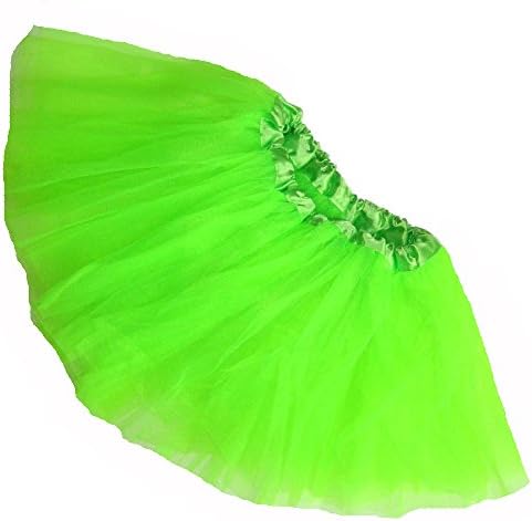 Southern Wrag Company Girls to Womens Tutu - Short 11in Tutu S-M-L Plus Size (XS: Tutu Waist 16-32, Neon Green)