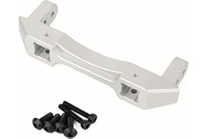ZXYRC Metal Aluminum Alloy Front Rear Bumper Mounting Mount for 1/10 RC Crawler Axial SCX10 LCG Car DIY Chassis Frame Kit Upgrade Part (Silver)