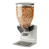 Zevro KCH-06147 Indispensable Premier Designer Dry Food Dispenser, Single Control, Stainless Steel, Silver/Black