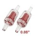 uxcell Aquarium Fish Tank Plastic One Way Non-Return Check Valves 12 Pcs Red Clear