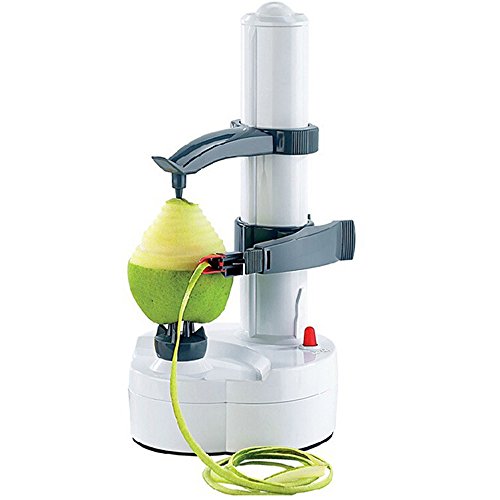LOHOME Electric Potato Peeler [2 Extra Blades] - Automatic Rotating Fruits & Vegetables Cutter Apple Paring Machine - Kitchen Peeling Tool - Thumbnail 3