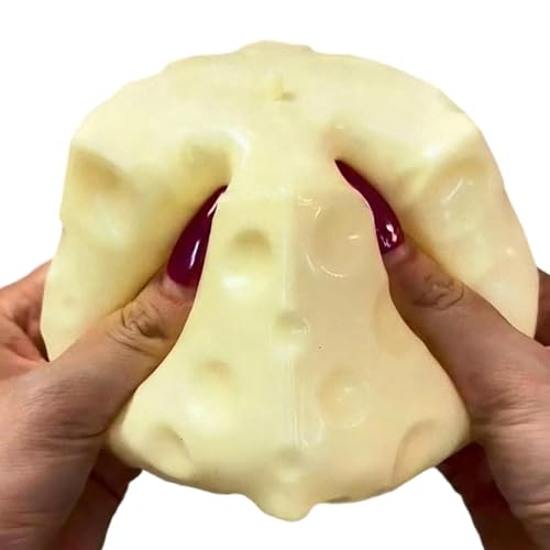 Last Page® 10cm Cheese Squishy Slow Rising, Soft Squishy Cheese Block Squeeze Fidget Toy, Mini Stress Relief Sensory for Adults, Cute Desk Toy Gift (1PCS)