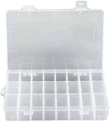 Caja Claro Transparente Organizador con 24 Compartimentos: Amazon.es: Joyería