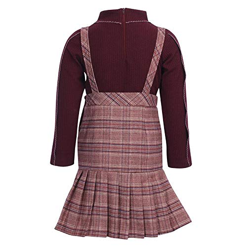plum pinafore dress