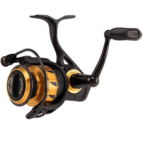 PENN Spinfisher VI Spinning Reel, Fishing Reel, Sea - Inshore Fishing, Sea Fishing Reel With IPX5 Sealing That Protects Against Saltwater Ingression, Caters for different species, Black / Gold, 9500