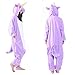 Itopfox Unisex Adult Pajamas Purple Unicorn Kigurumi Cosplay Polar Fleece Sleepwear S