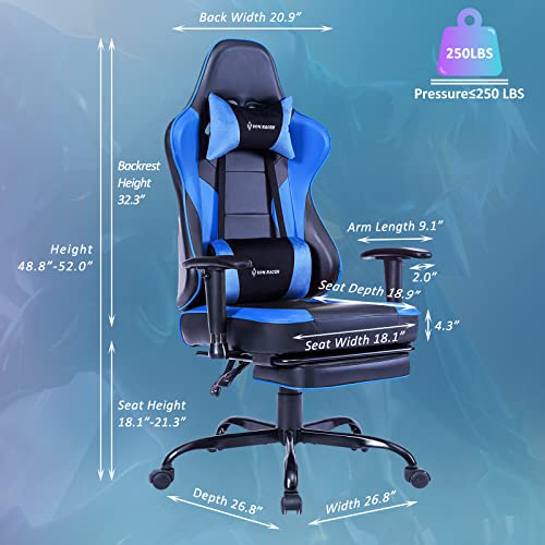 VON RACER Gaming Chair Ergonomic PC Chair with Massage Lumbar Support