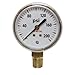 Uniweld G4S Gauge with 0-200 PSI and 1/4-Inch NPT Bottom Mount Gold Steel Case, 2-Inch