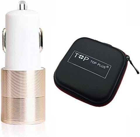 Car Charger,TOP PLUS 2.4A/24W 2 Smart Port Car Charger for iPhone 6S Plus 6 Plus 6 5SE 5S 5 5C 4S, Samsung Galaxy S7 S6 Edge Plus Note 5 4 S5 Tab S, LG G5 G4, HTC,Nexus 5X 6P, iPads Portable