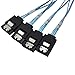 CableDeconn 3FT Internal SFF8087 Mini SAS 36pin Male W/Latch To SATA 7Pin Female (X4) Forward Breakout Cable (G0102)
