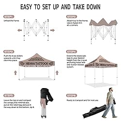 Pop Up Canopy Tent for Henna Tattoos