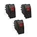 XT AUTO 12V 20 Amp 3pins Red Light Rocker Switch Kit 3-pack