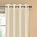 Bella Luna Bliss Faux Silk Room Darkening 76 x 84 in. Grommet Curtain Panel Pair, Ivory