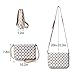 Women Checkered Crossbody Bag Stylish Shoulder Messenger Bags Designer Purse (White)