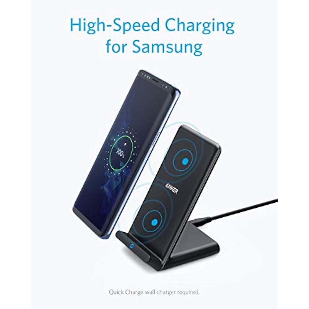 Anker Fast Wireless Charger 10W Charging Stand QiCertified For Samsung