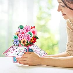 Giiffu 3D Bouquet Pop Up Card, Mothers Day