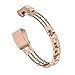 Wearlizer Compatible Metal Fitbit Alta Bands for Women Small Fitbit Alta hr Women Metal Replacement Bands Accessories Straps Bracelet Bangle Wrist Bands Small Large (Rose Gold)