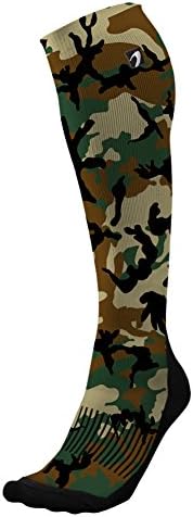 Designer Compression Socks Graduated for Performance and Recovery by Acel (Camo Army, S)
