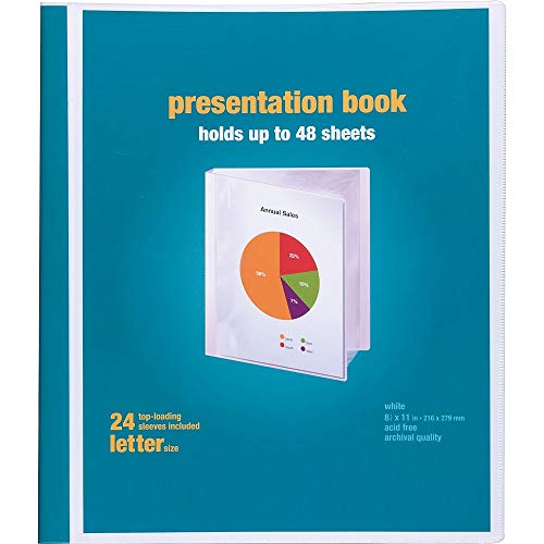 1InTheOffice Letter Clear Cover Presentation Book, White - Thumbnail 2