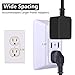 Multi Outlet, POWRUI Wall Mount Outlet Surge Protector with 2 AC Wall Outlet and LED Touch Nightlight and 2 USB Ports (2.4A Total) for Smartphones/Tablets/Appliances, White, ETL Certified