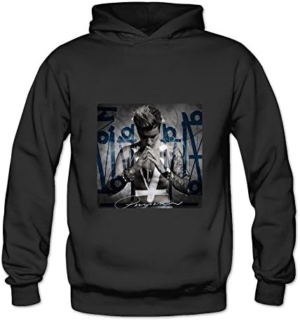 MeiLee Women's Justin Bieber Purpose Classic Hoodie Sweatshirt Black L