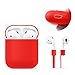 AirPods Case Protective, FRTMA AirPods Silicone Skin Case with Sport Strap Compatible with Apple AirPods (Red)