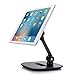AboveTEK Sleek Magnetic Tablet Stand, Aluminum iPad Cell Phone Stand w/Extra Bonus Metal Disks, 360° Swivel iPhone/iPad Magnet Mount for Kitchen Tabletop Bedside Office Desk Kiosk Reception Display